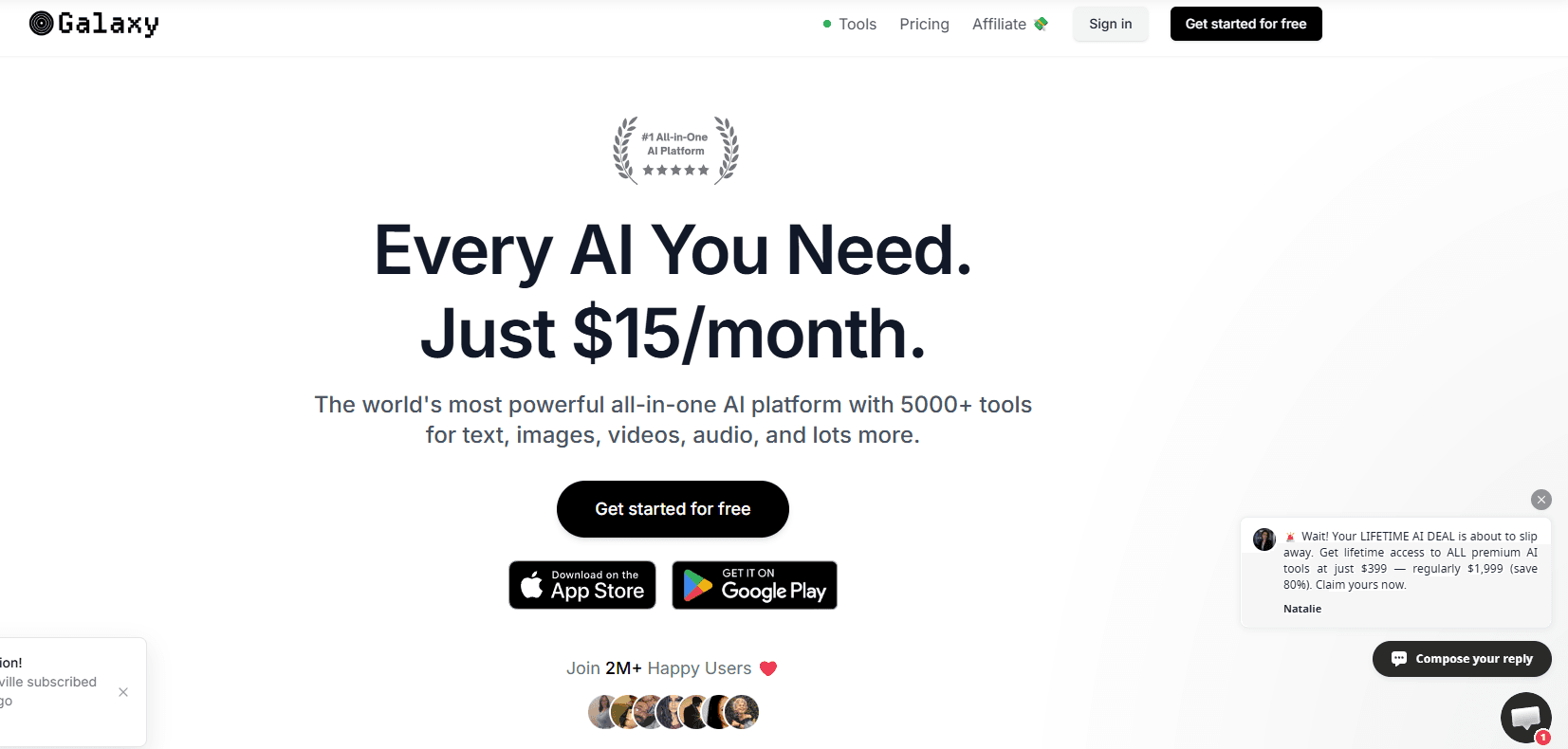 Galaxy.ai generates quick, AI-powered mockups from simple prompts.