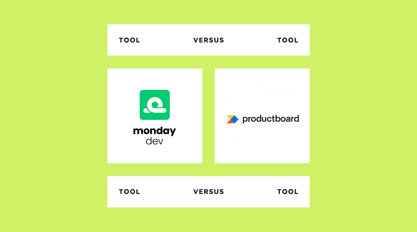 Monday dev Versus Productboard 85784