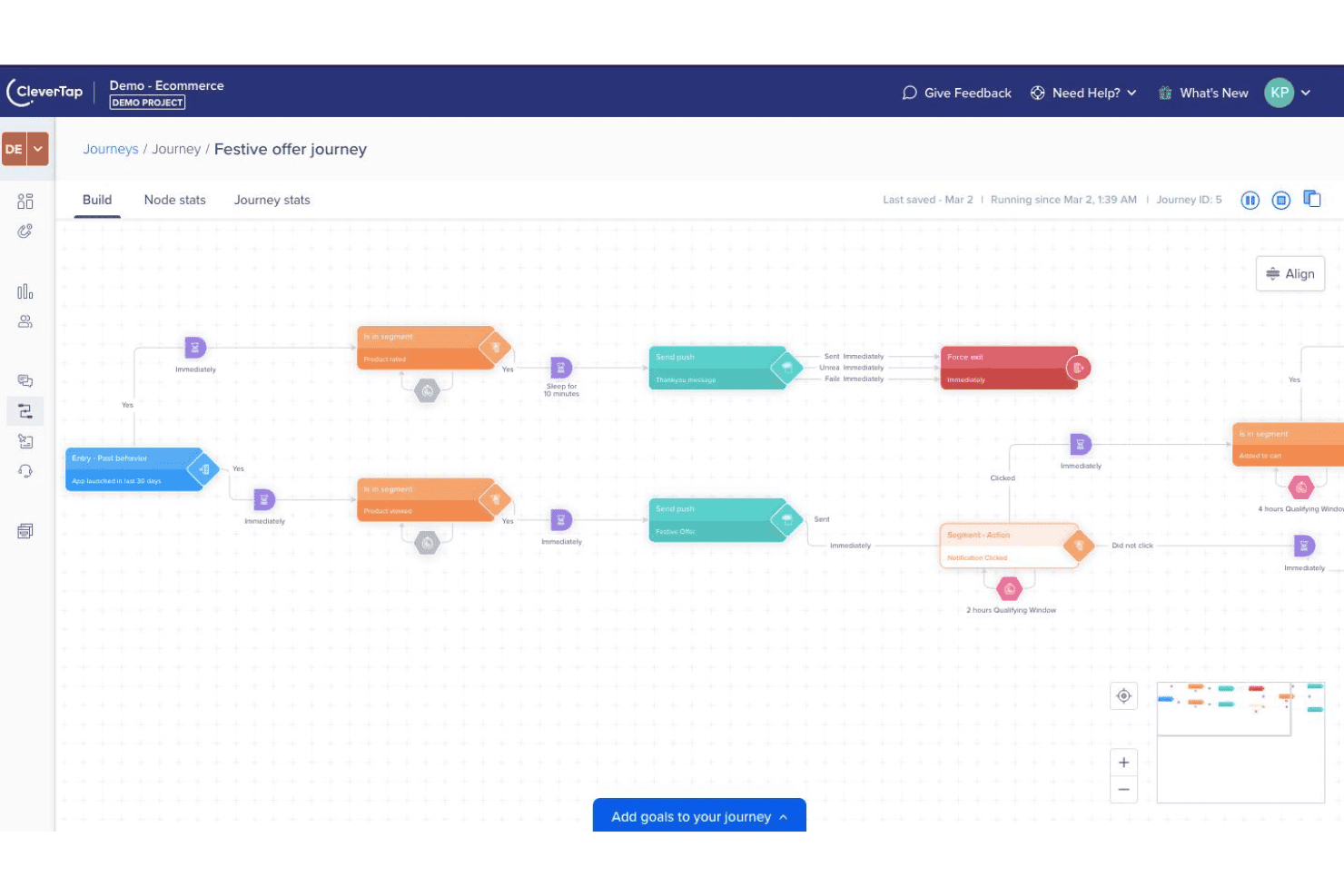 CleverTap journey builder