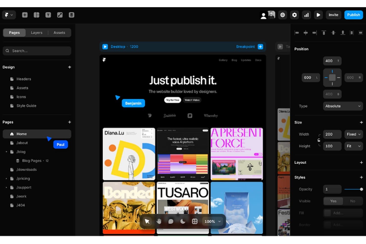 Framer screenshot