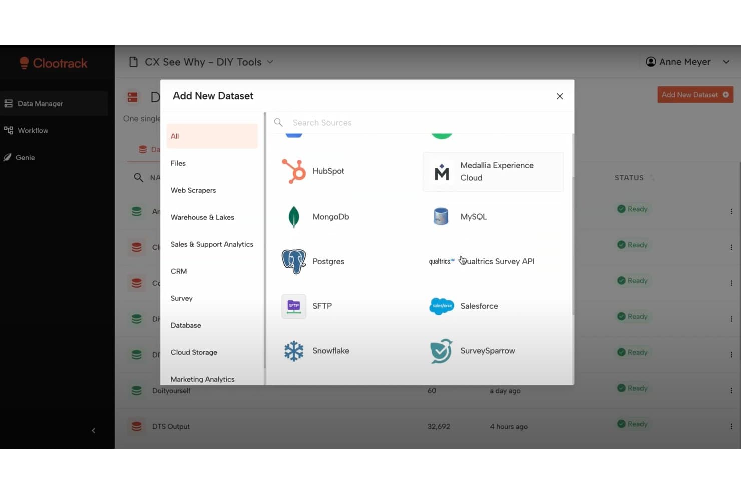 Clootrack screenshot