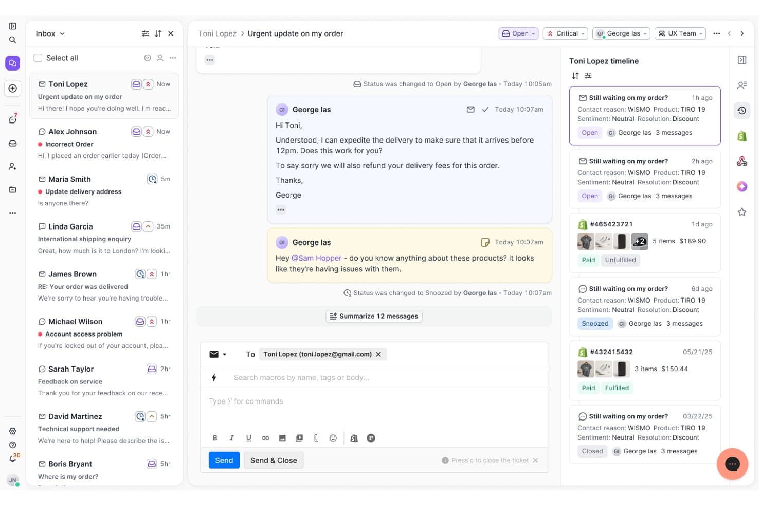 Gorgias screenshot