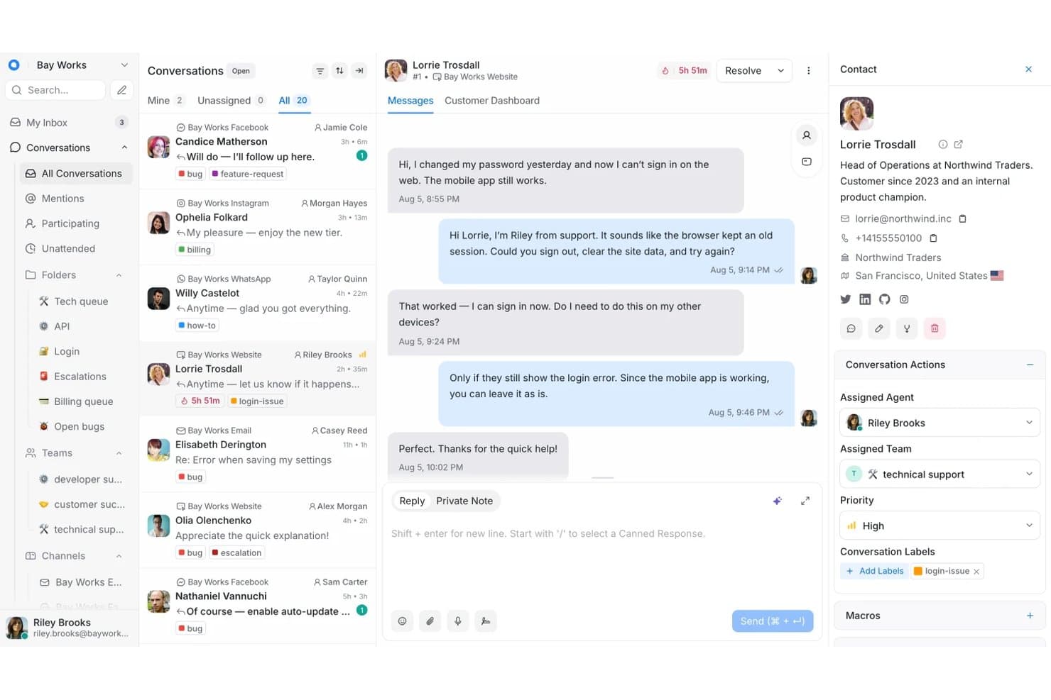 Chatwoot screenshot
