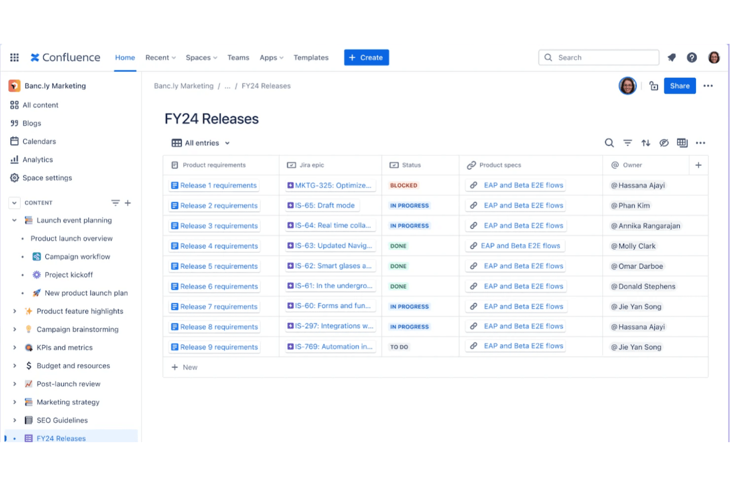 Confluence screenshot