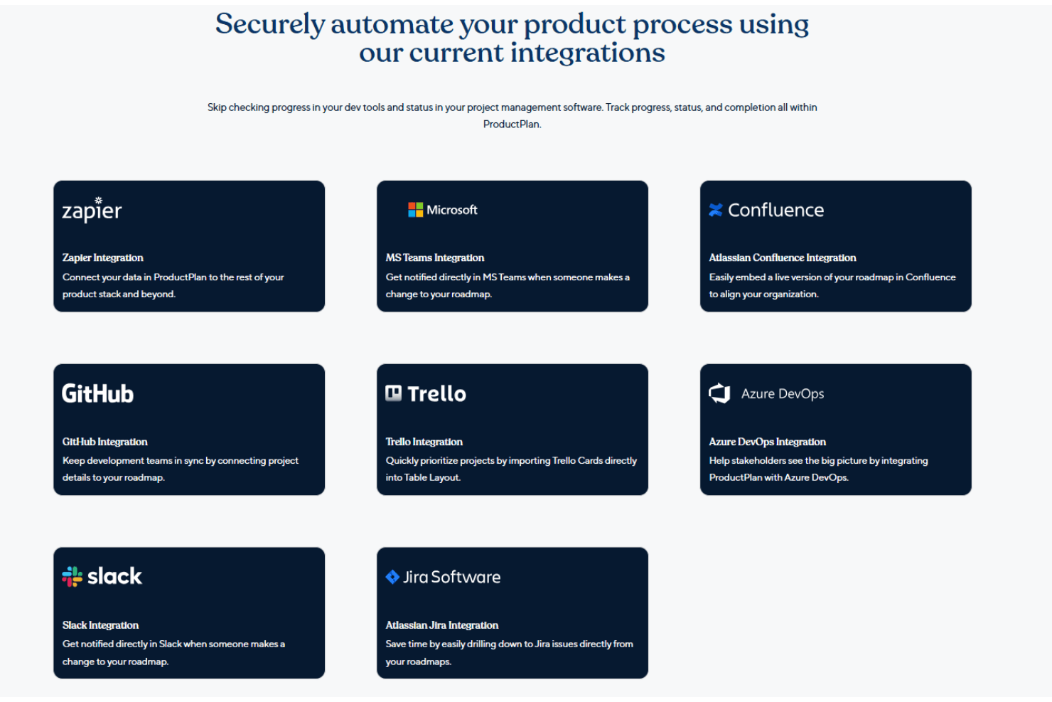 ProductPlan screenshot