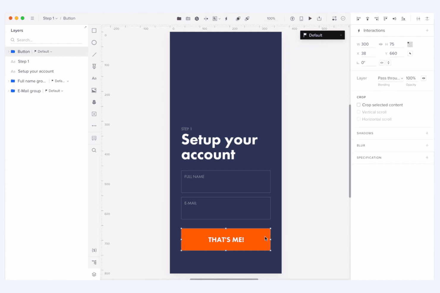 UXPin screenshot
