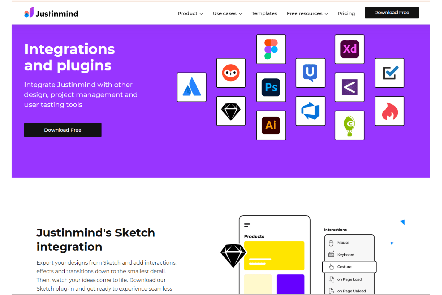Justinmind screenshot