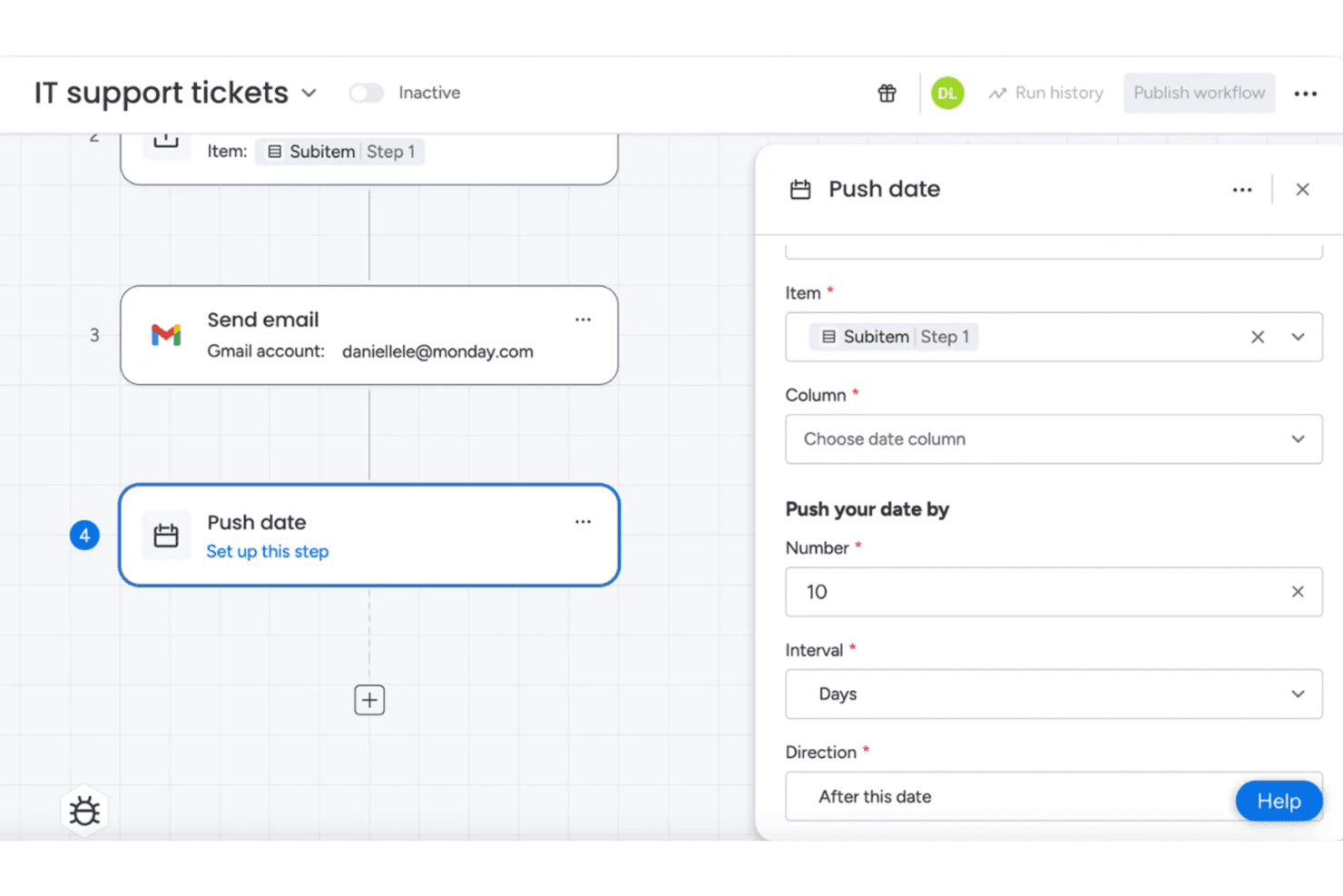 monday AI Workspace screenshot