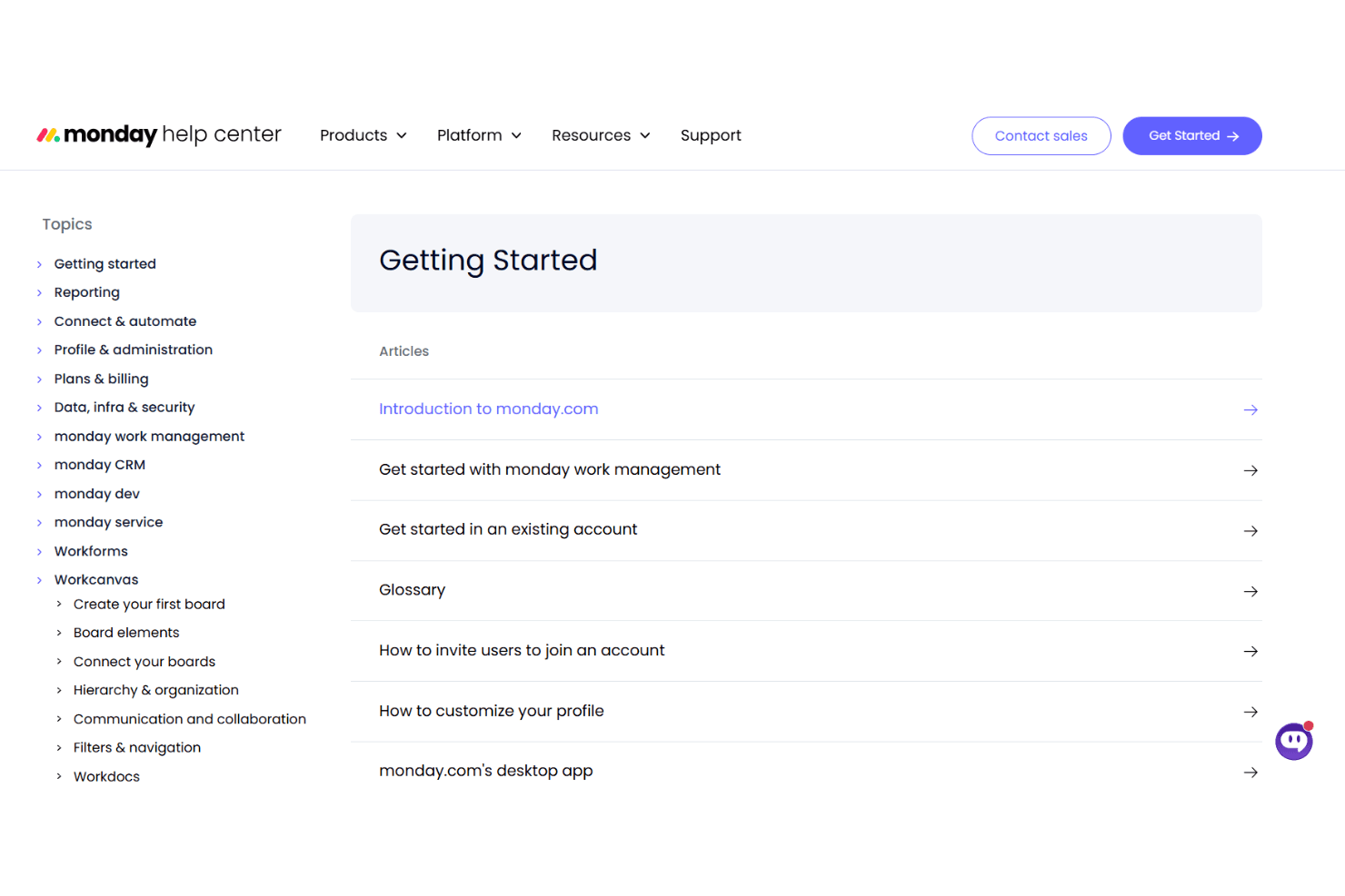 monday AI Workspace screenshot