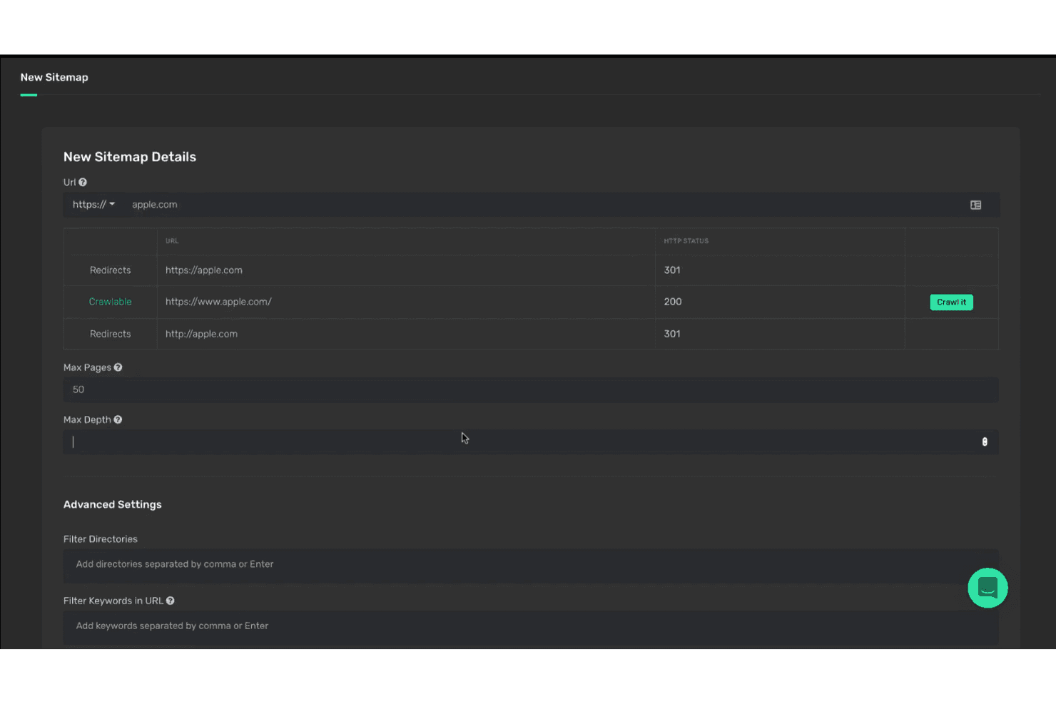 VisualSitemaps screenshot