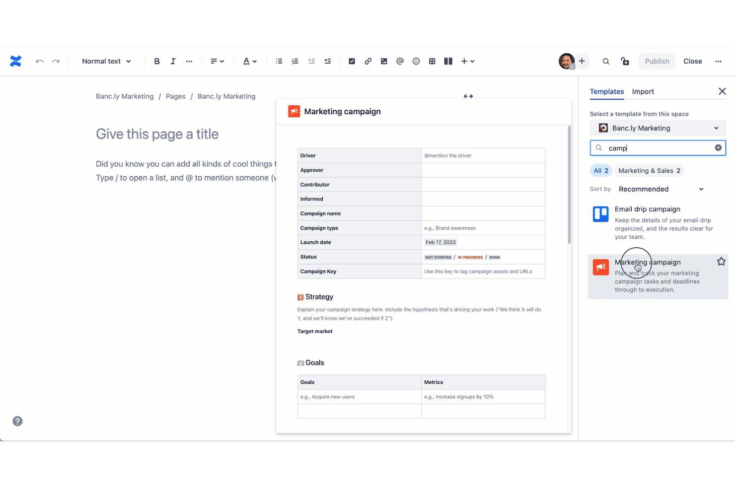 Confluence screenshot