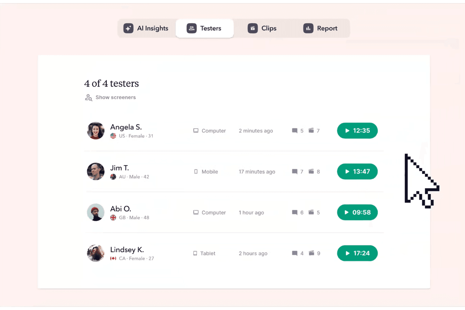 Userbrain screenshot