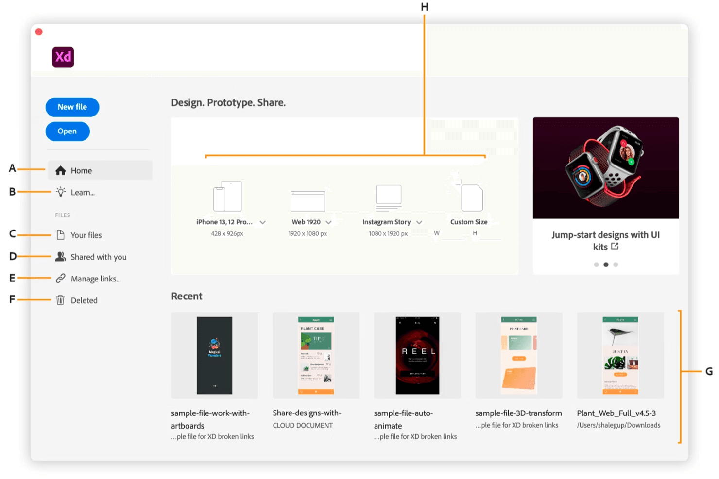 Adobe XD screenshot