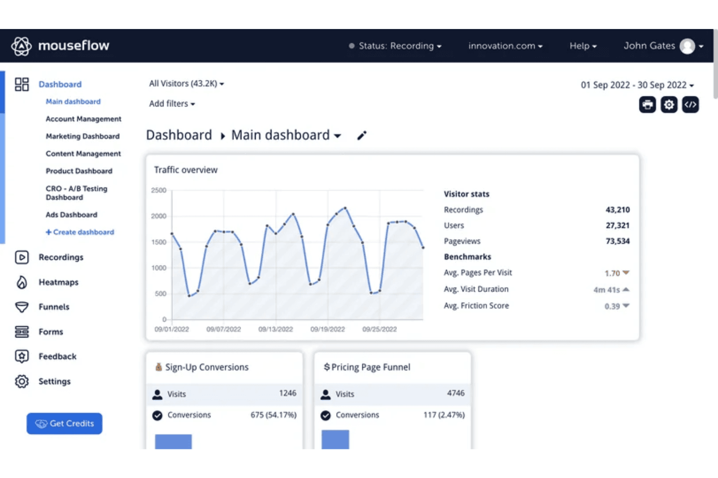 Mouseflow screenshot
