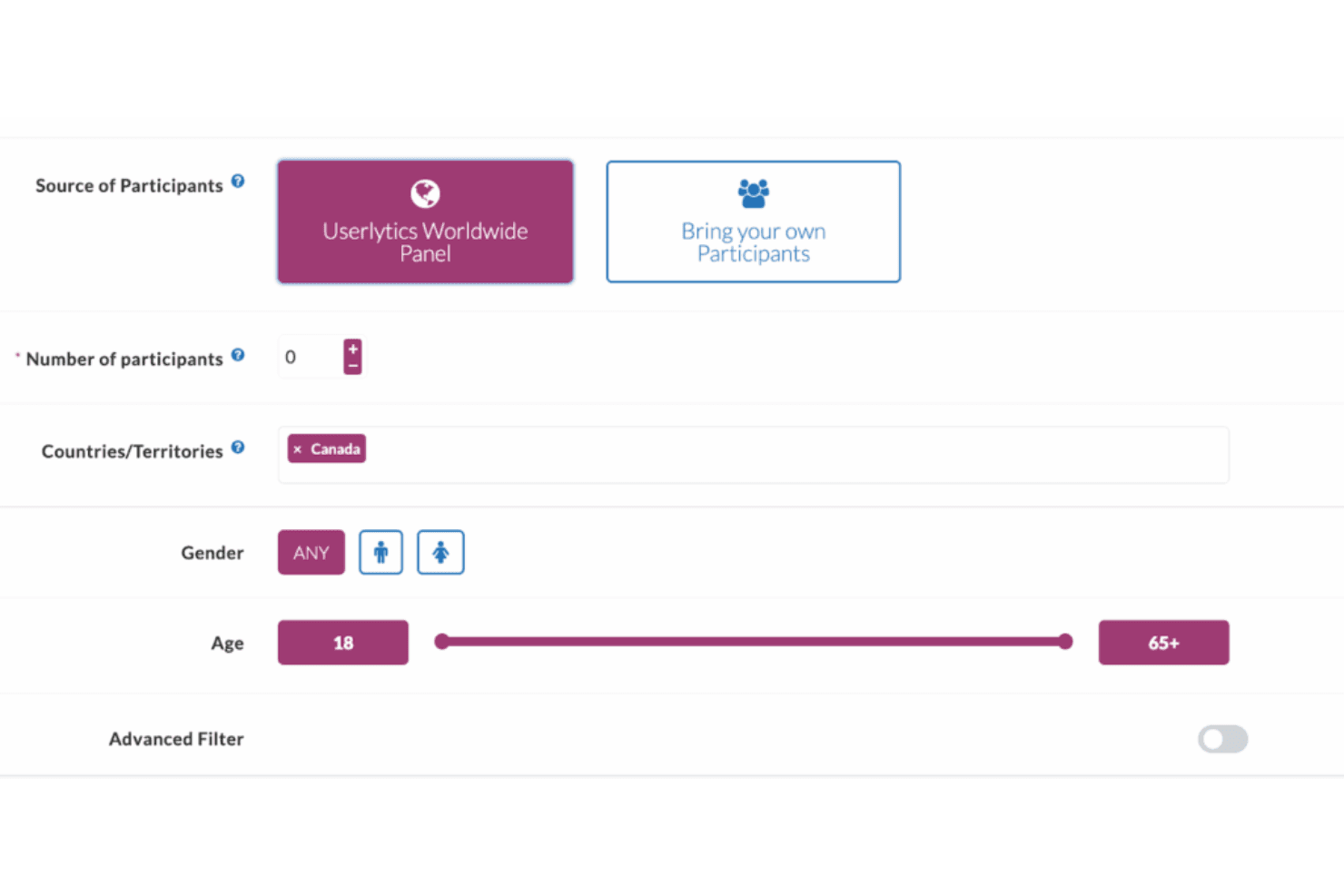 Userlytics screenshot