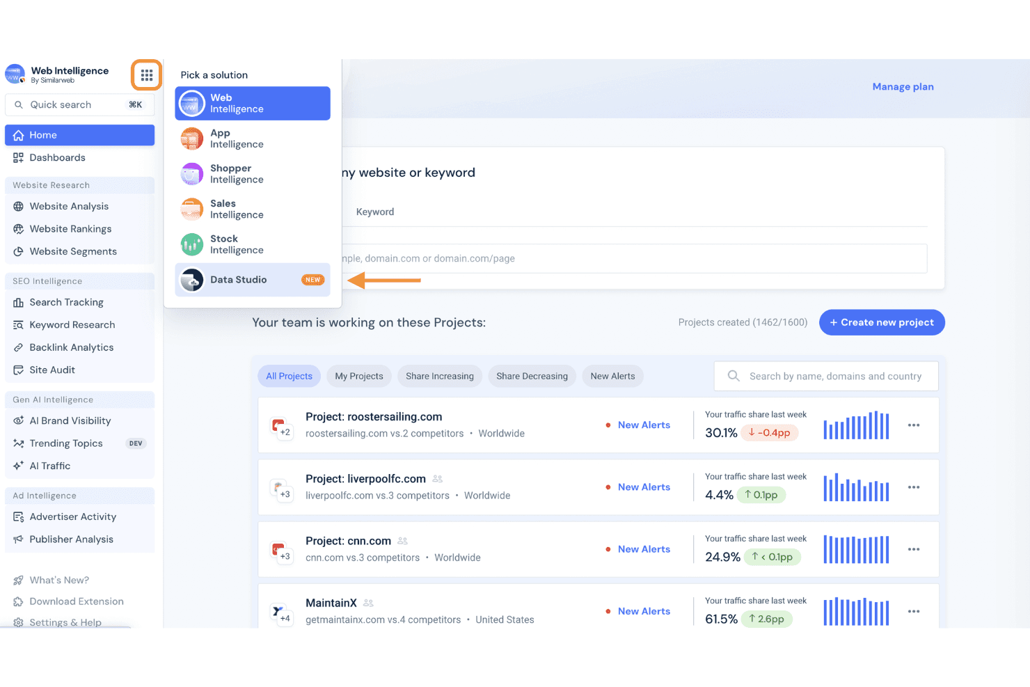 Similarweb screenshot