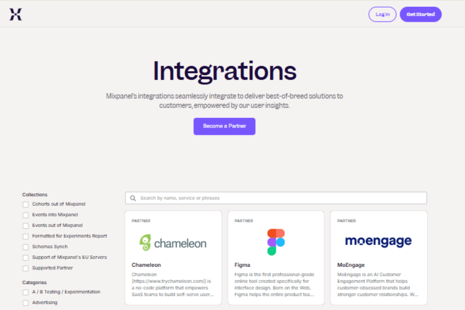 Mixpanel screenshot