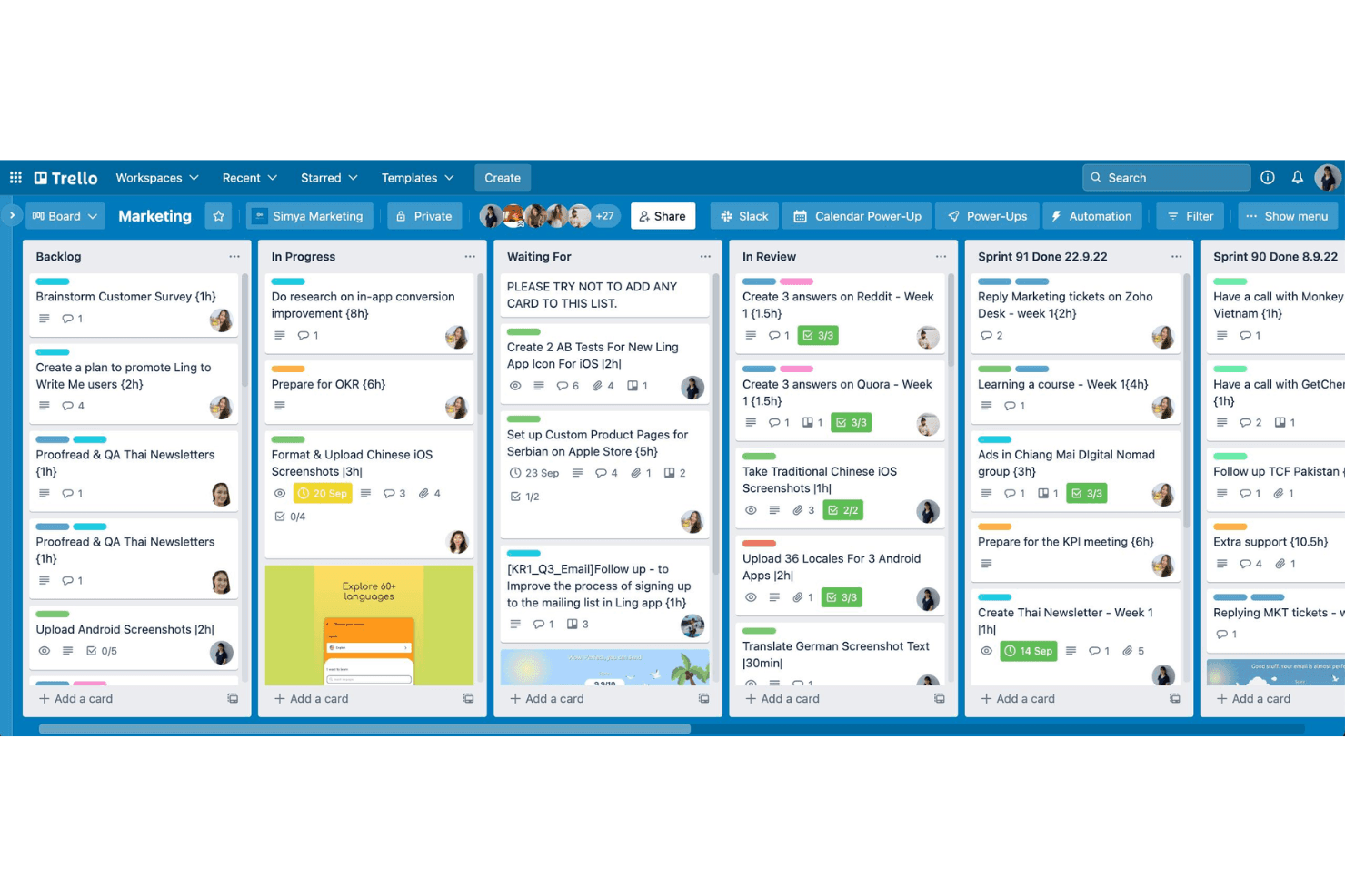 Trello screenshot
