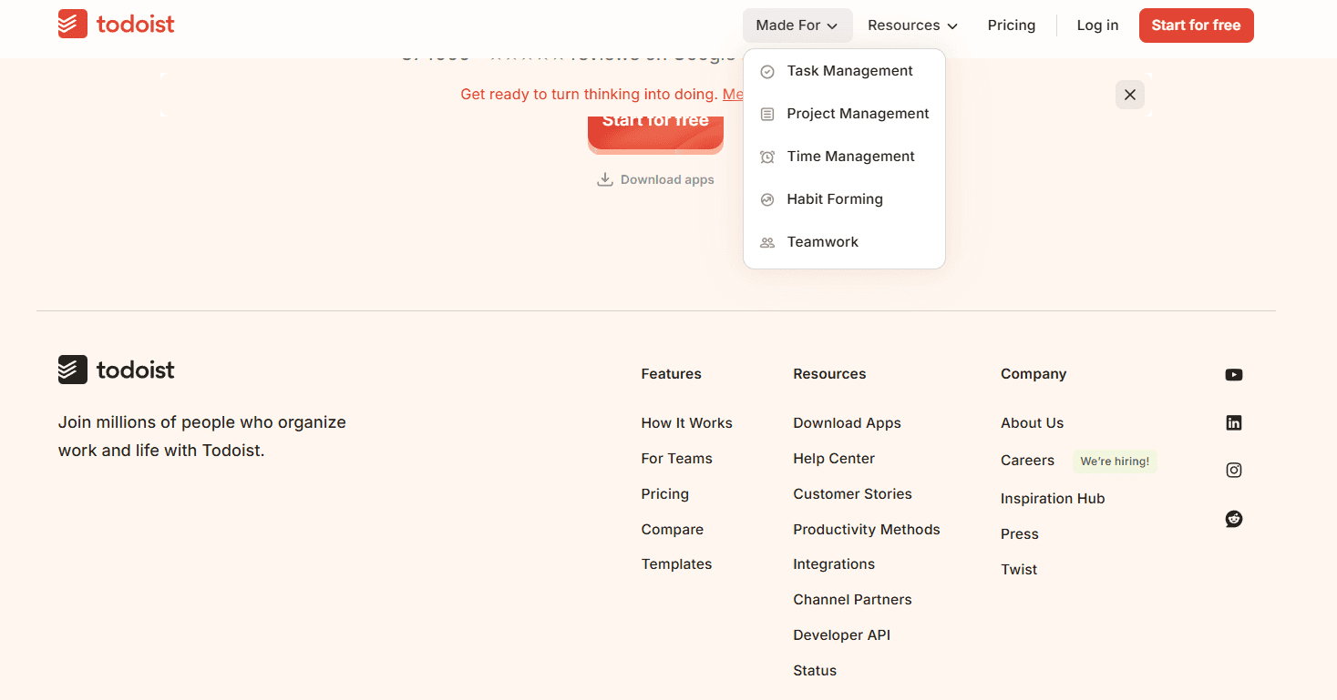 Todoist screenshot
