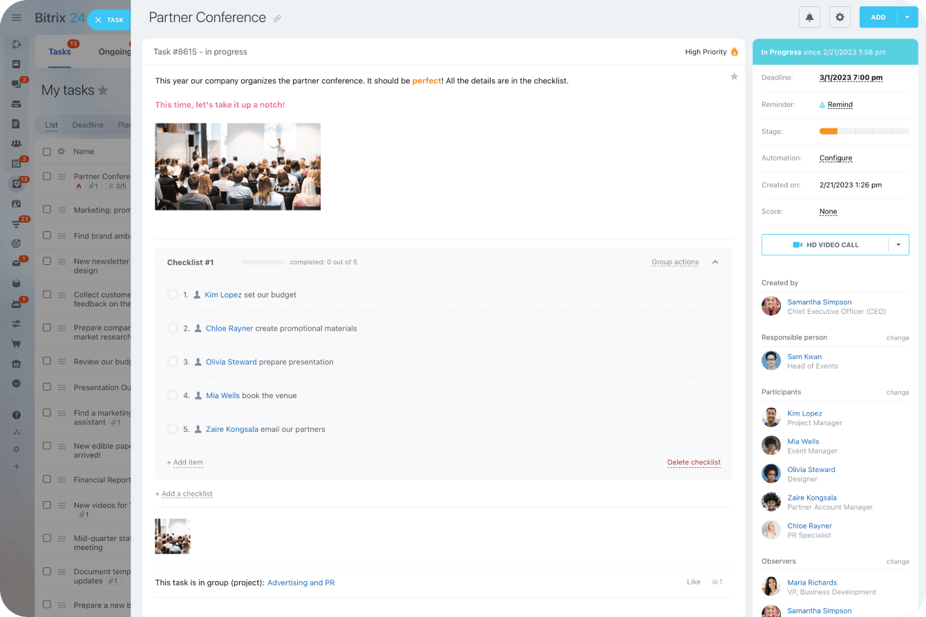 Bitrix24 screenshot