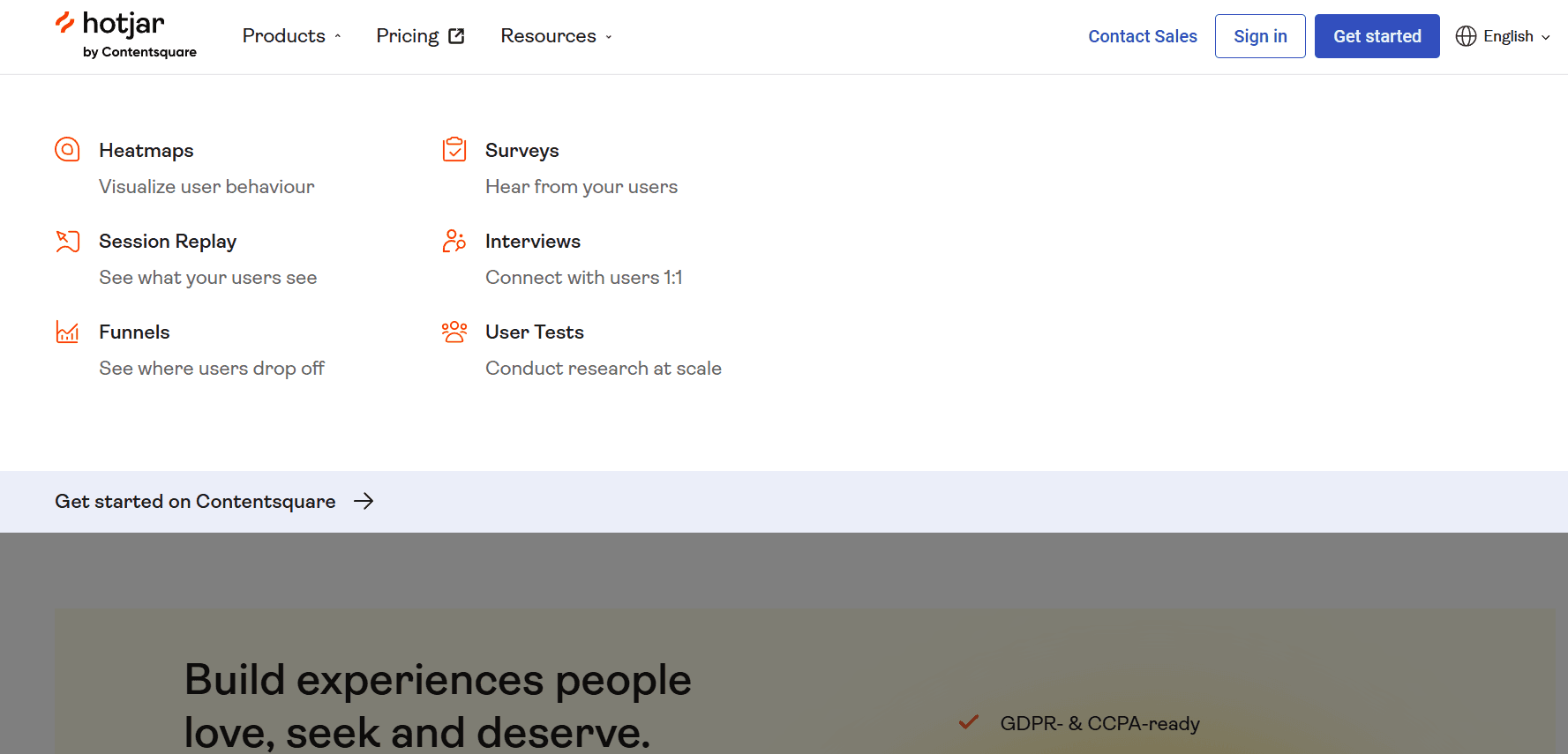 Hotjar (by Contentsquare) screenshot