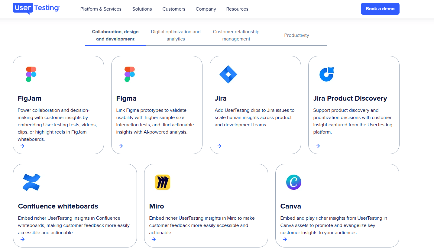UserTesting screenshot
