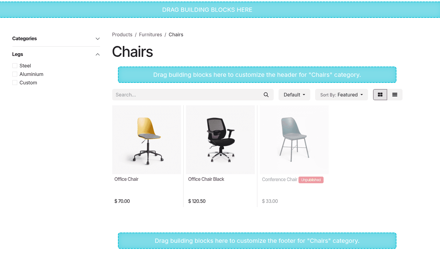 Odoo screenshot