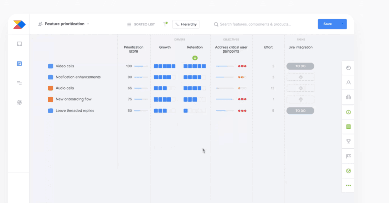 Productboard screenshot
