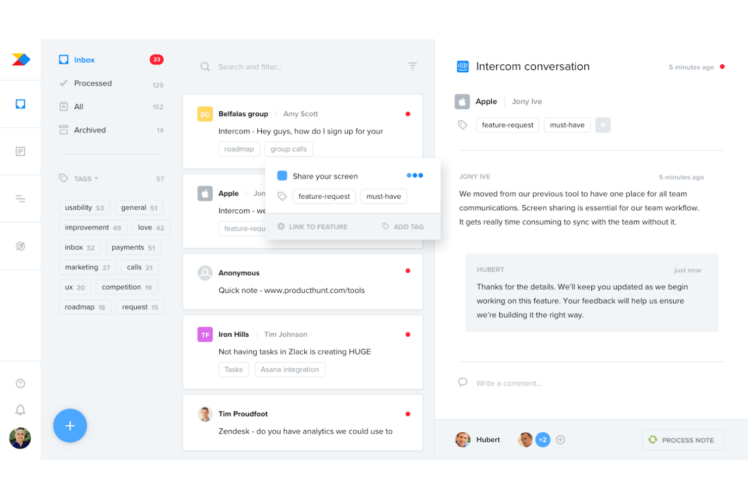 Productboard screenshot