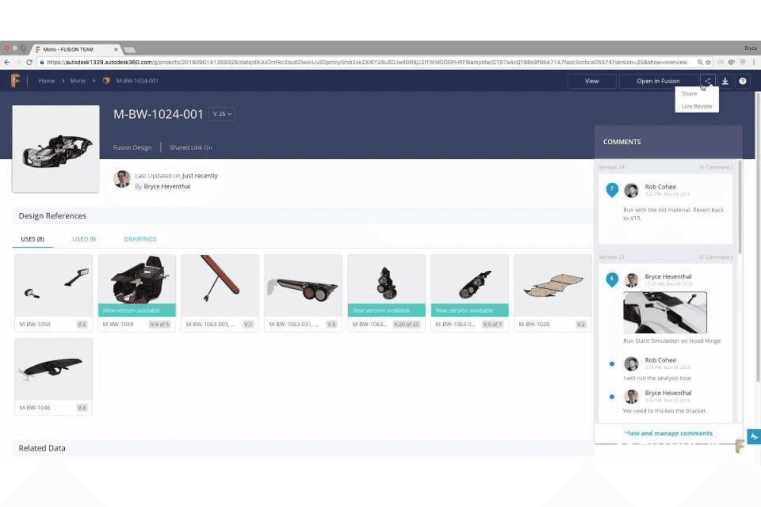 Autodesk Fusion Lifecycle screenshot