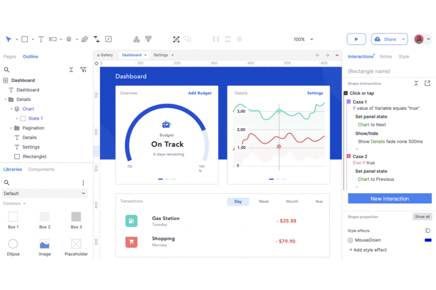 Axure RP screenshot