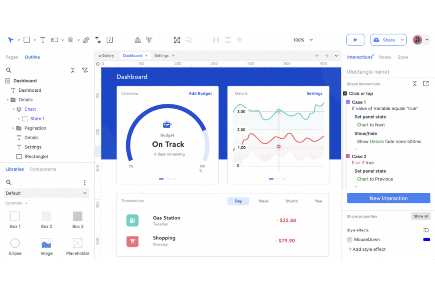 Axure RP screenshot