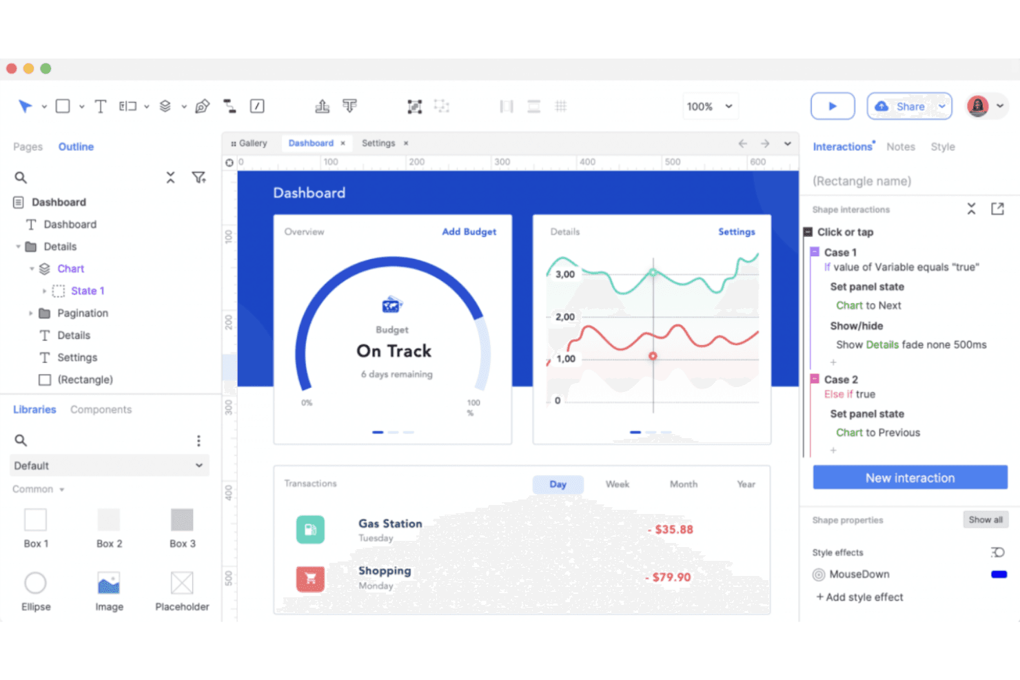 Axure RP screenshot