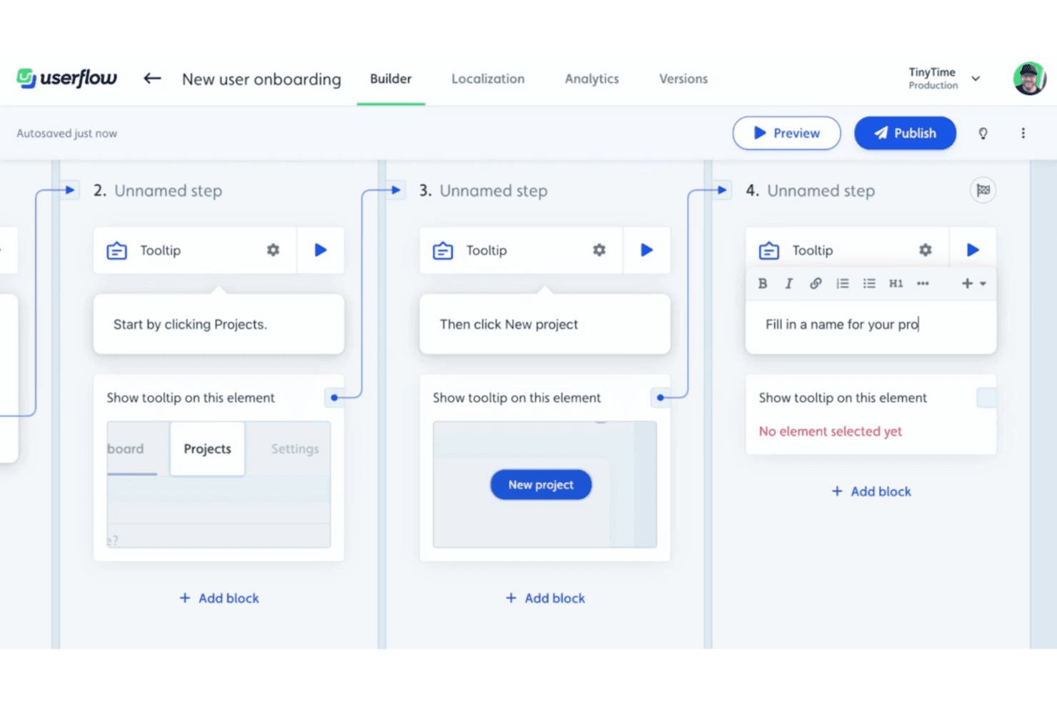 Userflow screenshot