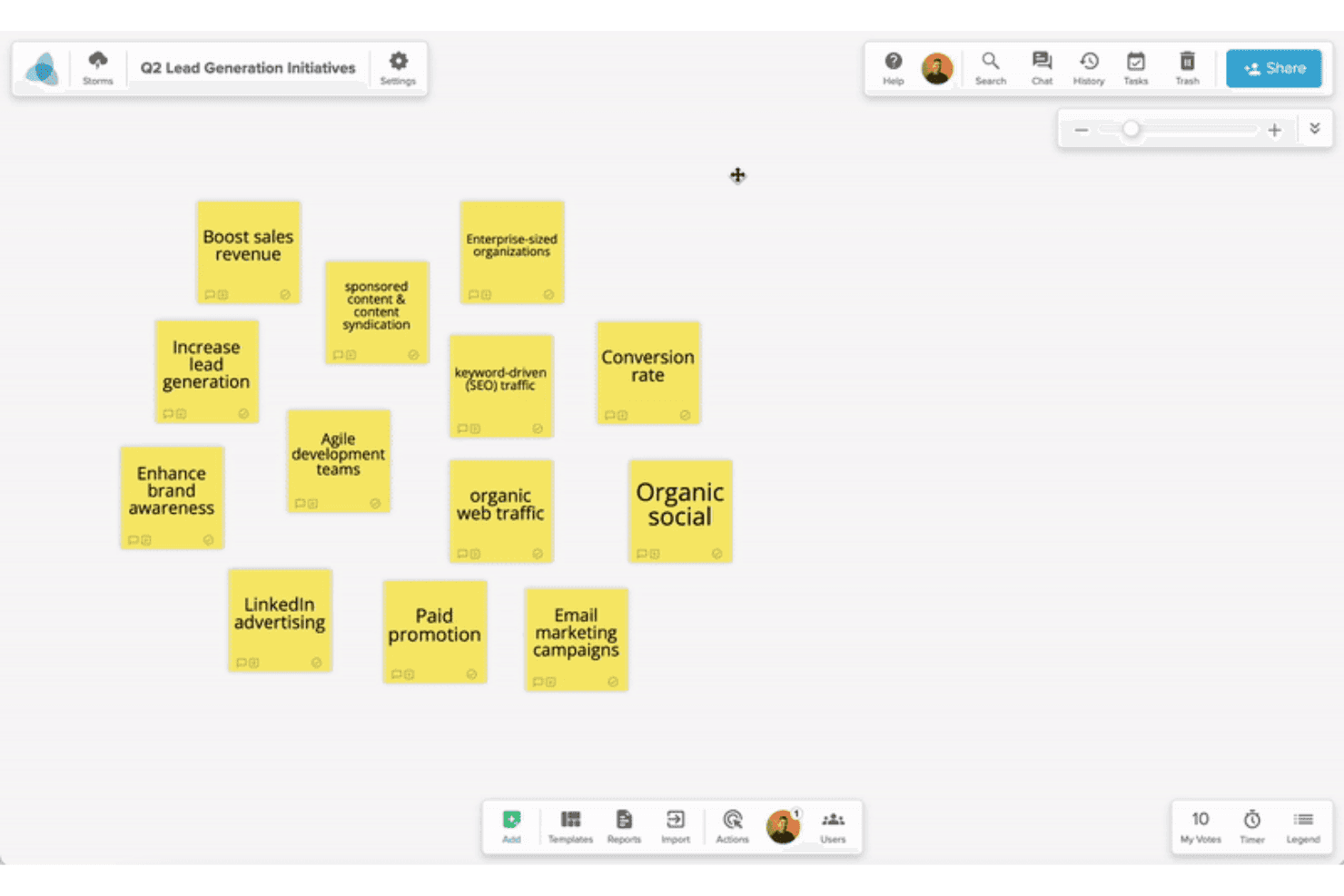 Stormboard screenshot