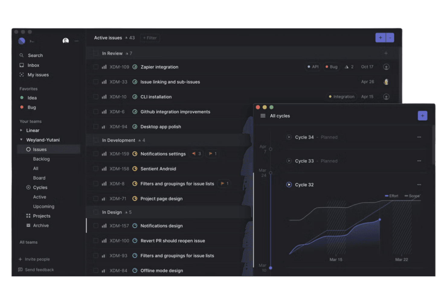 Linear screenshot