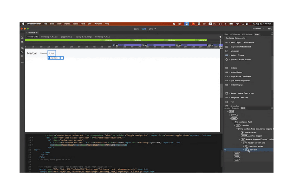 Adobe Dreamweaver screenshot