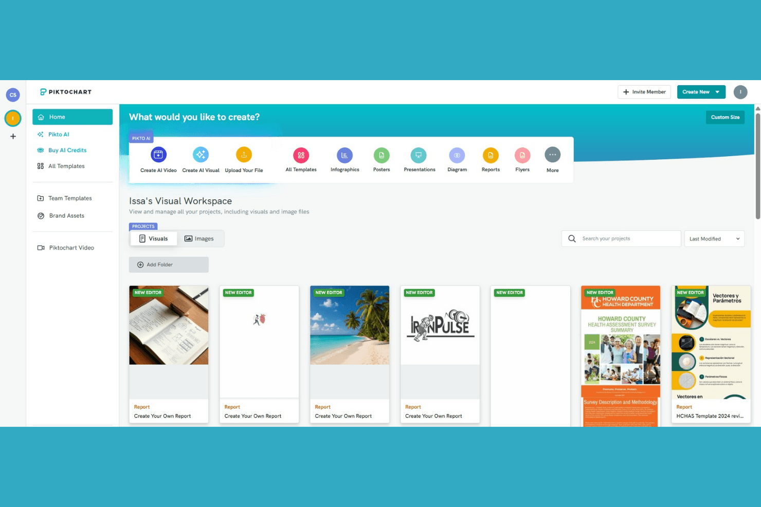 Piktochart screenshot