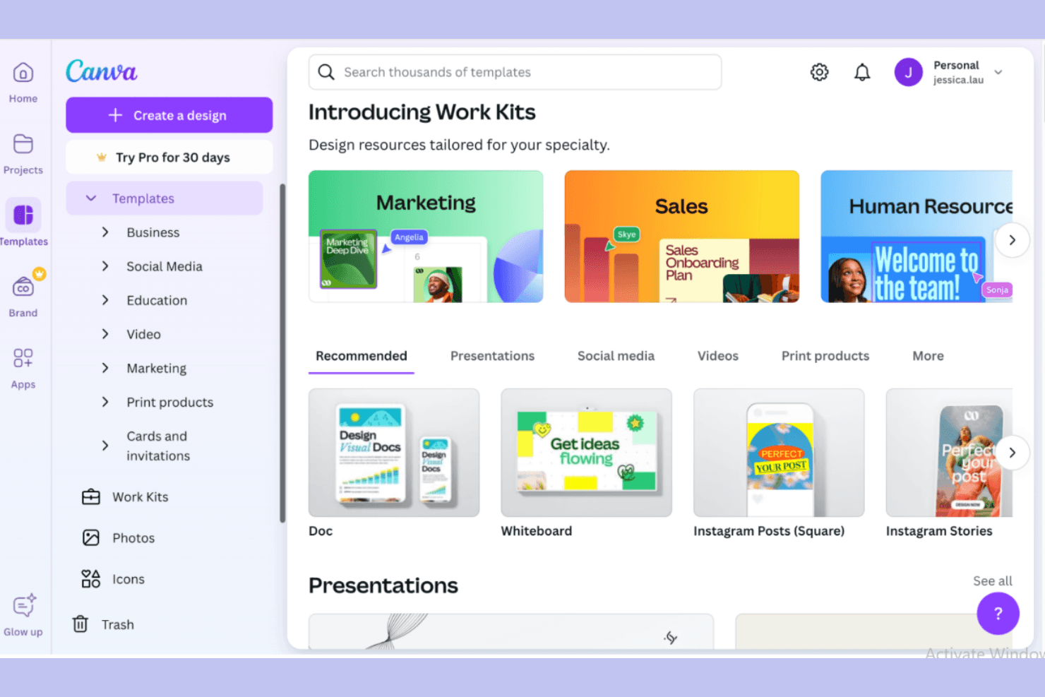 Canva screenshot