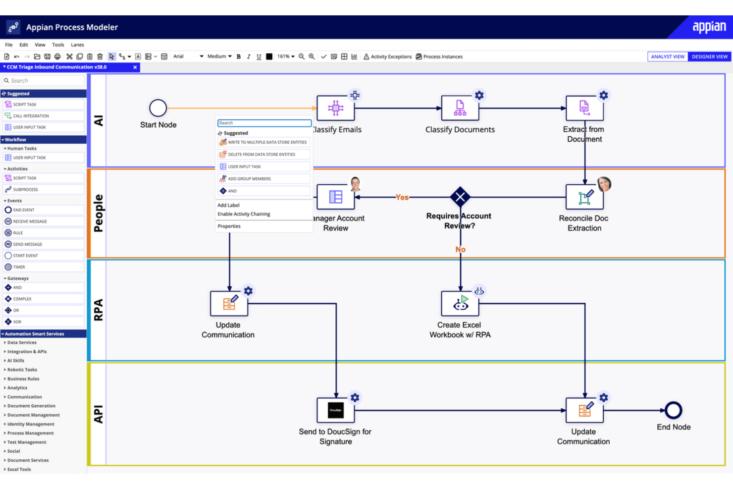 Appian screenshot