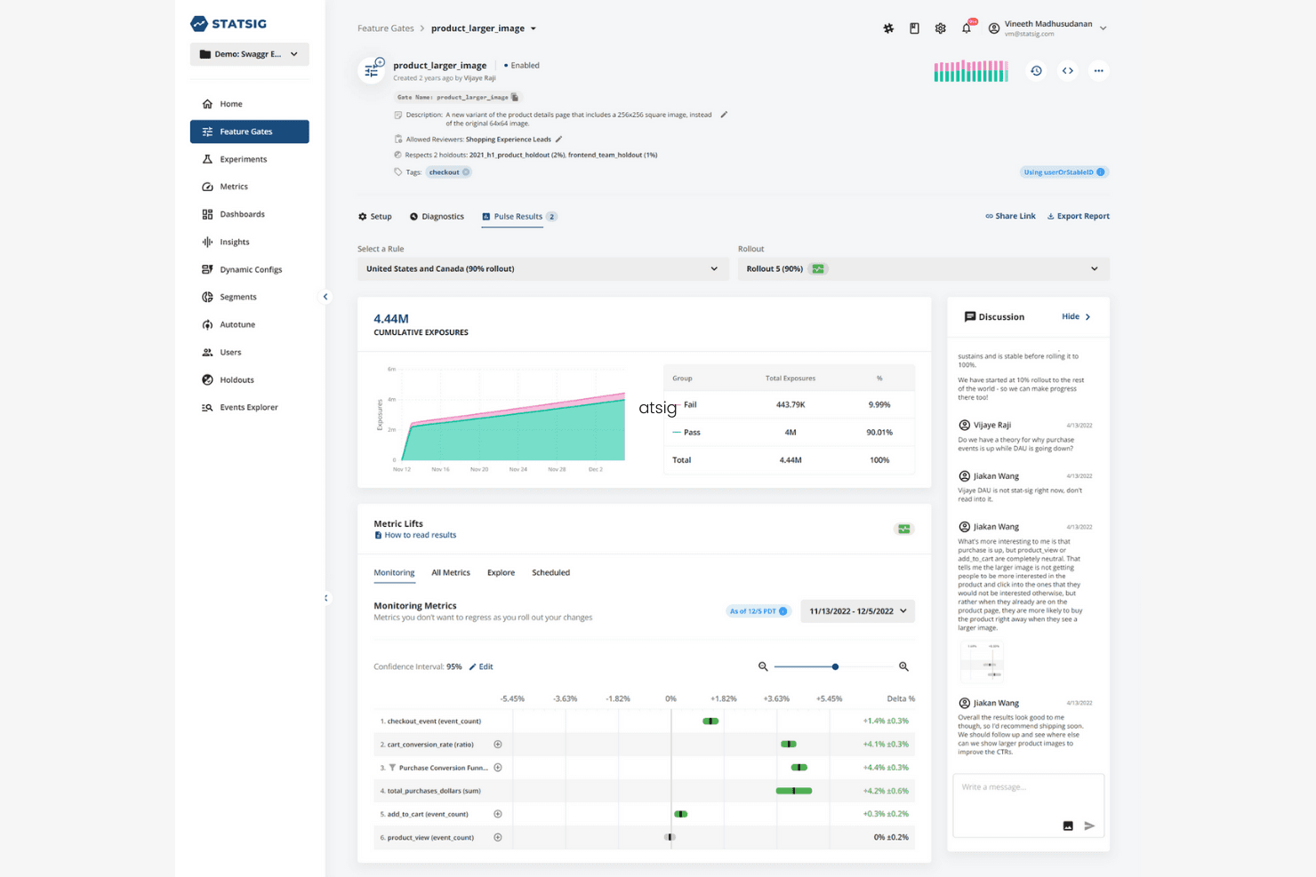 Statsig screenshot