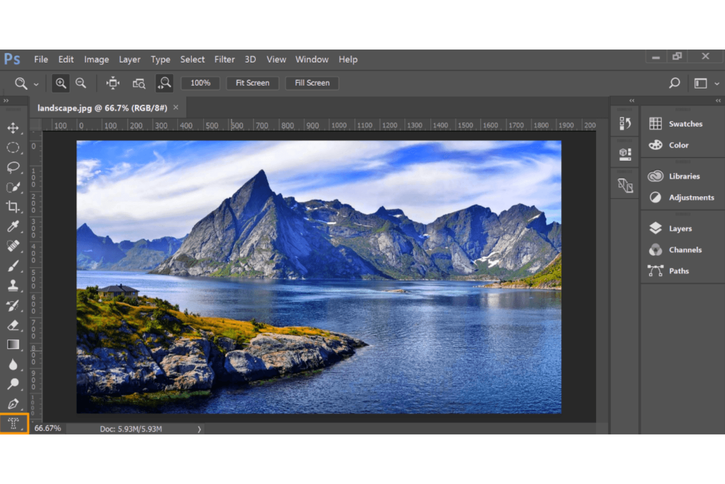 Adobe Photoshop edits images using layers, masks, filters, and adjustments.