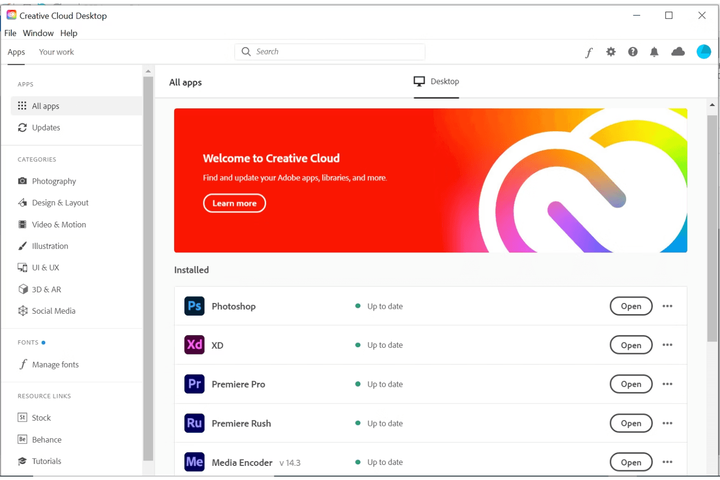 Adobe Creative Cloud enables teams to design and collaborate across apps.