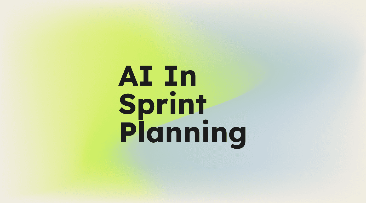 Ai in sprint planning text on light background