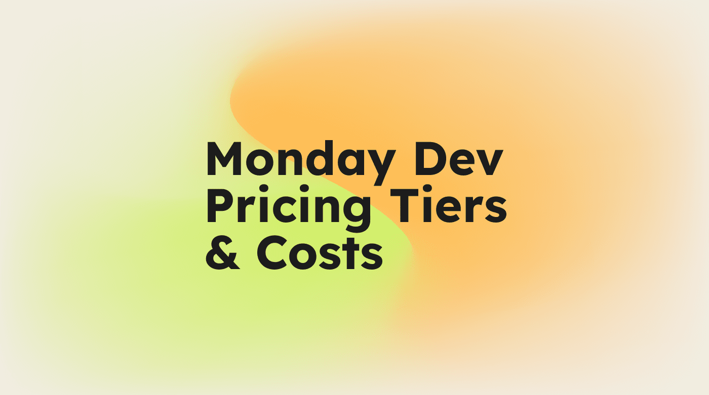 Monday dev pricing tiers costs standard editorial post 37924