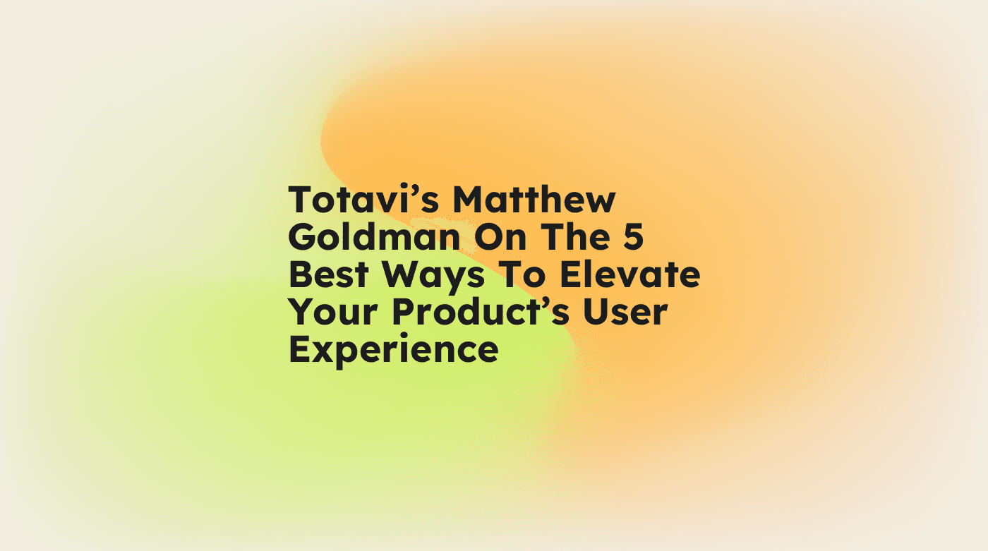 Totavis matthew goldman on the 5 best ways to elevate your products user experience standard editorial post 46373