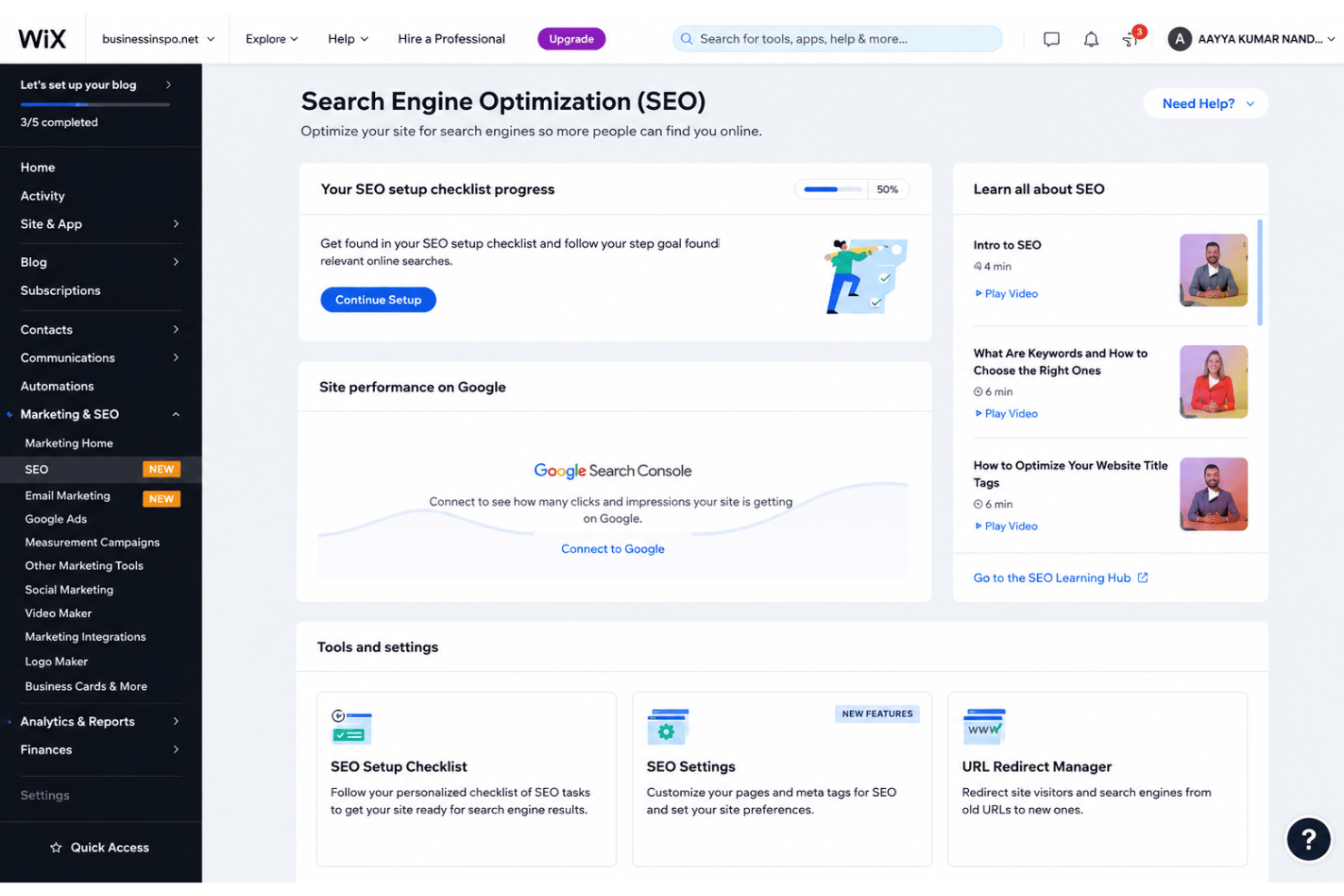 screenshot - Recensione Wix: Vantaggi, Svantaggi, Caratteristiche e Analisi dei Prezzi