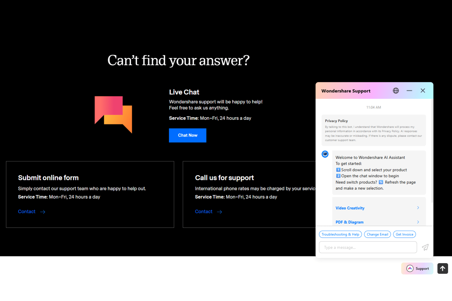 Wondershare Mockitt customer support