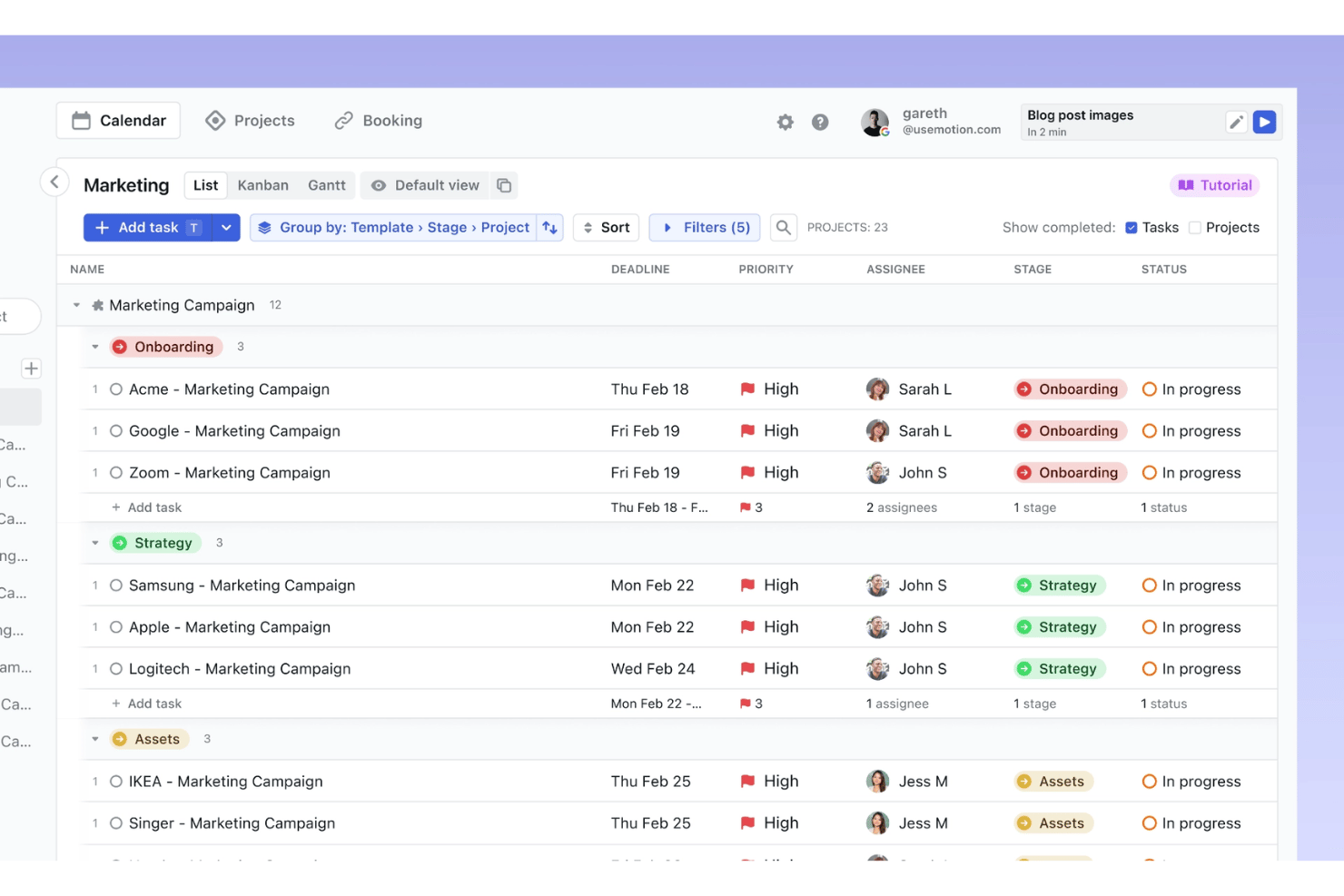 screenshot - Motion Review: Pros, Cons, Features, and Pricing Explained