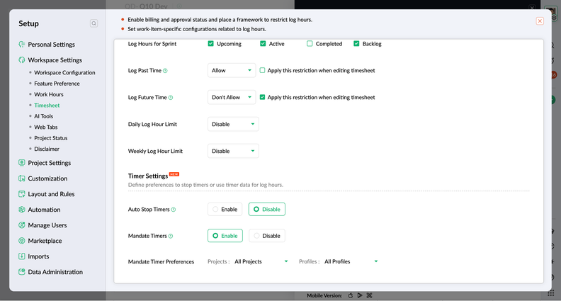 Zoho Sprints Adds Auto Stop and Mandate Timers for Better Time Tracking